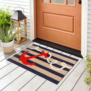 Liora Manne Frontporch Anchor Indoor Outdoor Area Rug Navy