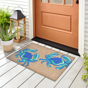 Liora Manne Frontporch Crabs Indoor Outdoor Area Rug Blue