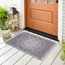 Load image into Gallery viewer, Liora Manne Frontporch Compass Indoor Outdoor Area Rug Grey