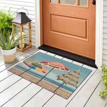 Load image into Gallery viewer, Liora Manne Frontporch Beach Umbrellas Indoor Outdoor Area Rug Aqua