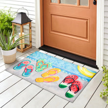 Load image into Gallery viewer, Liora Manne Illusions Poolside Flip Flops Indoor Outdoor Area Mat Multi