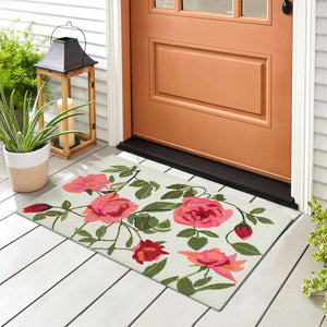 Liora Manne Ravella China Roses Indoor Outdoor Area Rug Rose