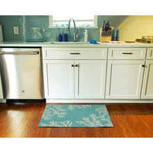 Load image into Gallery viewer, Liora Manne Esencia Coral Edge Indoor Outdoor Mat Aqua