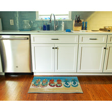 Load image into Gallery viewer, Liora Manne Esencia Flip Flops Forever Indoor Outdoor Mat Blue