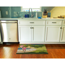 Load image into Gallery viewer, Liora Manne Esencia Bathing Birdies Indoor Outdoor Mat Green