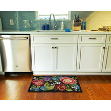 Load image into Gallery viewer, Liora Manne Esencia Secret Garden Indoor Outdoor Mat Black