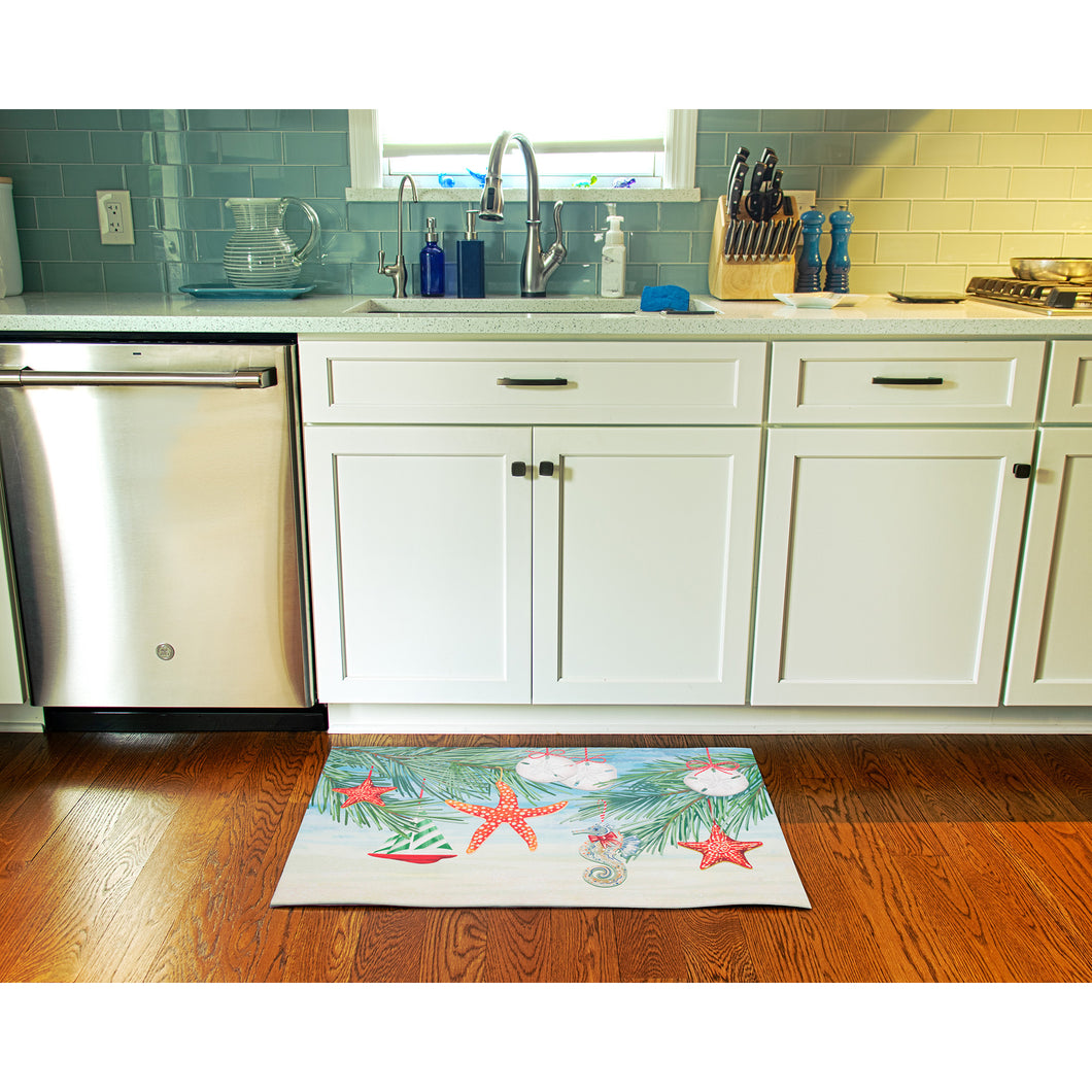 Liora Manne Illusions Coastal Christmas Ornaments Indoor Outdoor Mat Ocean
