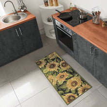 Load image into Gallery viewer, Liora Manne Esencia Sunflowers Indoor Outdoor Mat Black