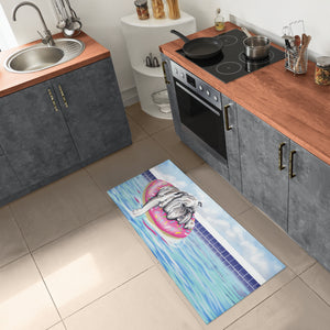 Liora Manne Illusions Pool Dog Indoor Outdoor Mat Blue