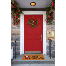 Load image into Gallery viewer, Liora Manne Natura Merry Christmas Santa Outdoor Mat Natural 1&#39;6&quot; x 2&#39;6&quot;