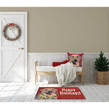 Load image into Gallery viewer, Liora Manne Frontporch Happy Holidays Indoor Outdoor Area Rug Red