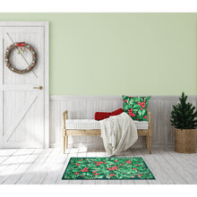 Load image into Gallery viewer, Liora Manne Illusions Holly Berry Indoor Outdoor Mat Green