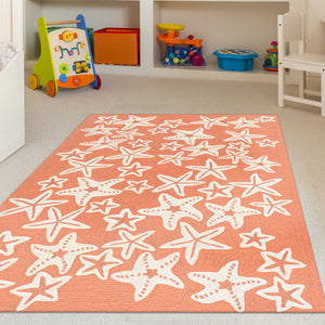 Liora Manne Capri Starfish Indoor Outdoor Area Rug Coral