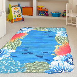 Liora Manne Visions IV Reef Border Indoor Outdoor Area Rug Blue