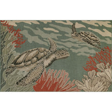 Load image into Gallery viewer, Liora Manne Riviera Seaturtles Indoor Outdoor Area Rug Ocean