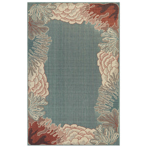 Liora Manne Riviera Reef Border Indoor Outdoor Area Rug Ocean