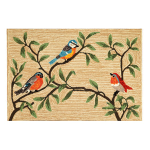 Liora Manne Ravella Birds On Branches Indoor Outdoor Area Rug Natural