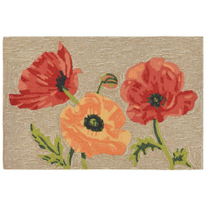 Liora Manne Ravella Icelandic Poppies Indoor Outdoor Area Rug Neutral