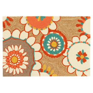 Liora Manne Ravella Florentine Indoor Outdoor Area Rug Sand