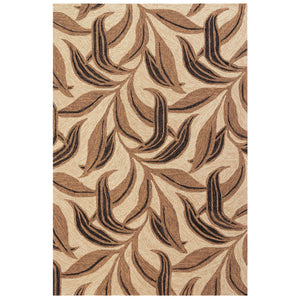 Liora Manne Ravella Leaf Indoor Outdoor Area Rug Neutral