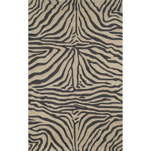 Liora Manne Ravella Zebra Indoor Outdoor Area Rug Black