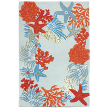 Load image into Gallery viewer, Liora Manne Ravella Ocean Scene Indoor Outdoor Area Rug Aqua