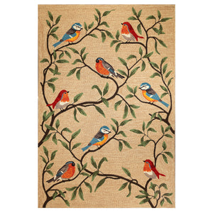 Liora Manne Ravella Birds On Branches Indoor Outdoor Area Rug Natural