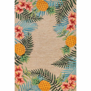 Liora Manne Ravella Tropical Indoor Outdoor Area Rug Neutral