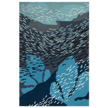 Load image into Gallery viewer, Liora Manne Ravella School Of Fish Indoor Outdoor Area Rug Navy