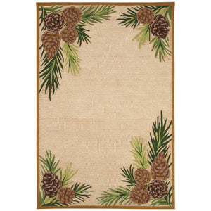 Liora Manne Ravella Forest Border Indoor Outdoor Area Rug Natural