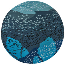 Load image into Gallery viewer, Liora Manne Ravella School Of Fish Indoor Outdoor Area Rug Navy