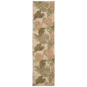 Liora Manne Ravella Tropical Leaf Indoor Outdoor Area Rug Neutral