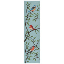 Load image into Gallery viewer, Liora Manne Ravella Birds On Branches Indoor Outdoor Area Rug Aqua