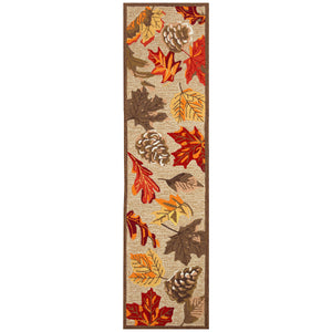 Liora Manne Ravella Falling Leaves Indoor Outdoor Area Rug Natural