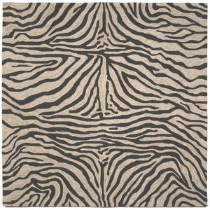 Liora Manne Ravella Zebra Indoor Outdoor Area Rug Black