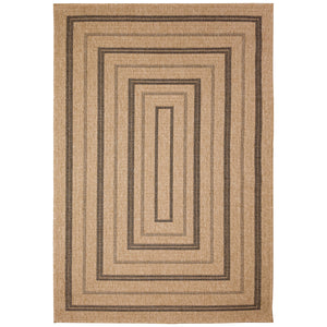 Liora Manne Sahara Multi Border Indoor Outdoor Area Rug Natural