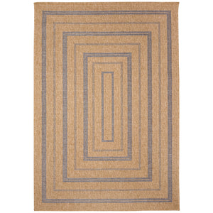 Liora Manne Sahara Multi Border Indoor Outdoor Area Rug Navy