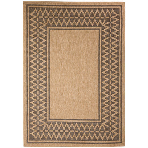 Liora Manne Sahara Diamond Border Indoor Outdoor Area Rug Natural