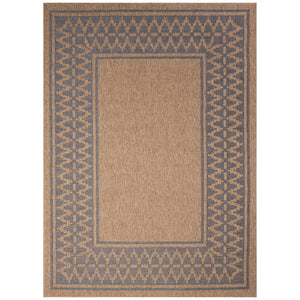 Liora Manne Sahara Diamond Border Indoor Outdoor Area Rug Navy