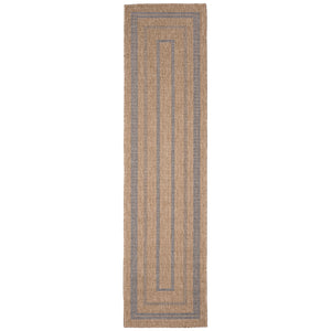 Liora Manne Sahara Multi Border Indoor Outdoor Area Rug Navy