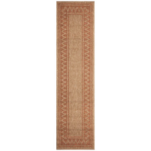 Liora Manne Sahara Diamond Border Indoor Outdoor Area Rug Terracotta