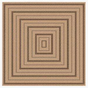 Liora Manne Sahara Multi Border Indoor Outdoor Area Rug Natural