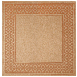 Liora Manne Sahara Diamond Border Indoor Outdoor Area Rug Terracotta