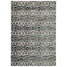 Load image into Gallery viewer, Liora Manne Soho Safari Stripe Indoor Area Rug Black/Blue