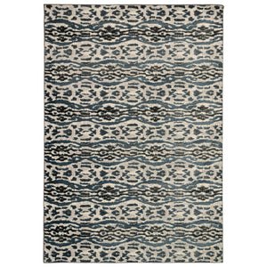 Liora Manne Soho Safari Stripe Indoor Area Rug Black/Blue