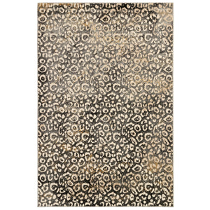 Liora Manne Soho Leopard Indoor Area Rug Black