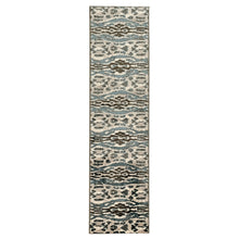 Load image into Gallery viewer, Liora Manne Soho Safari Stripe Indoor Area Rug Black/Blue