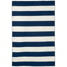 Load image into Gallery viewer, Liora Manne Sorrento Rugby Stripe Indoor Outdoor Area Rug Navy