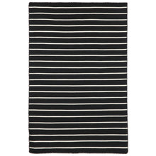 Load image into Gallery viewer, Liora Manne Sorrento Pinstripe Indoor Outdoor Area Rug Black