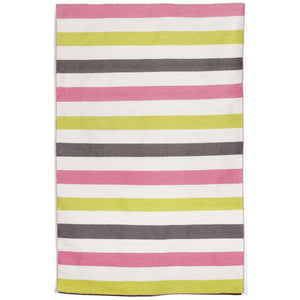 Liora Manne Sorrento Fiesta Stripe Indoor Outdoor Area Rug Pink